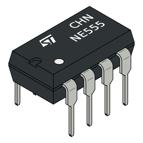 circuit intégré NE555 DIP pour temporisation électronique