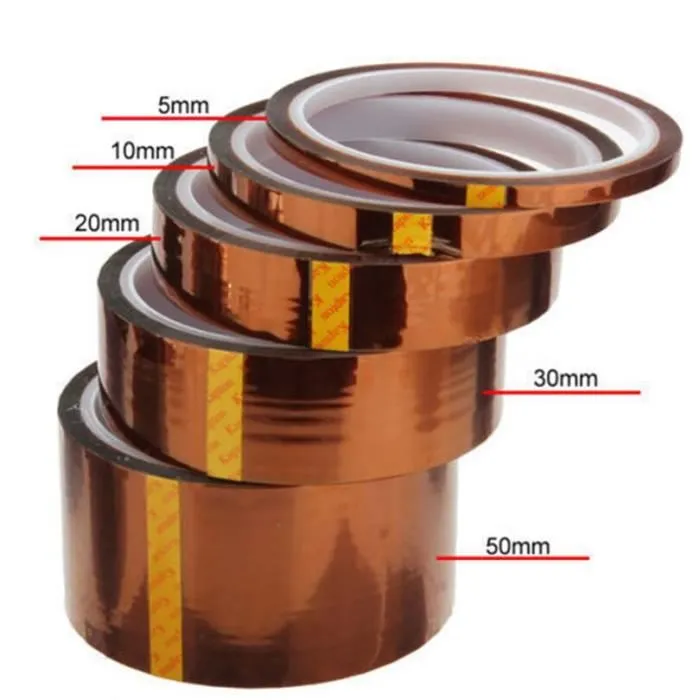 Ruban Kapton  résistant à la chaleur  pour soudage  électronique, outil de réparation L  33M / D  5mm 10mm 20mm 30mm 50mm