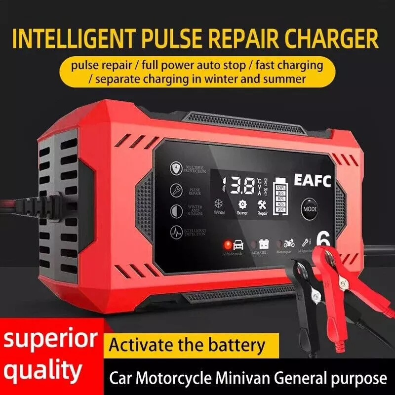 Chargeur de batterie de voiture intelligent automatique 12 V 6 A EAFC