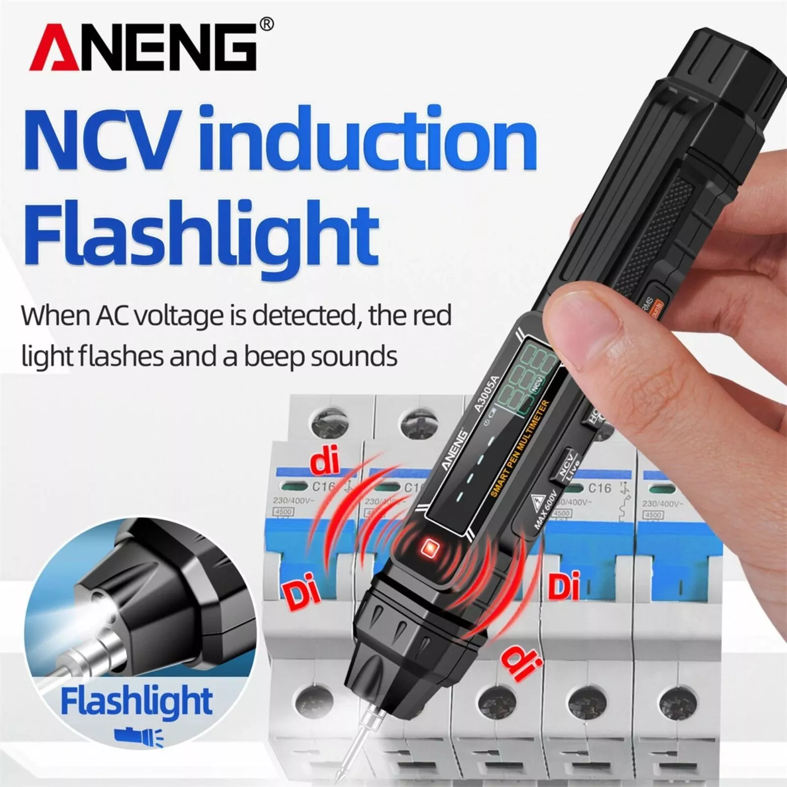ANENG A3005A stylo capteur multimetre Intelligent, testeur de sequence de phases pour le depannage electrique
