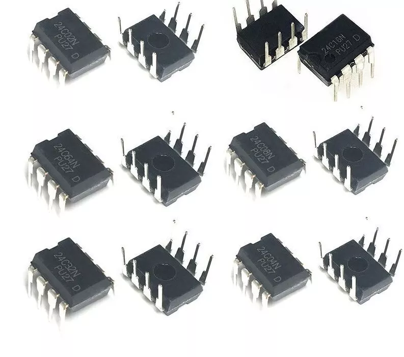 EEPROM DIP mémoire IC  24C01 24C02 24C04 24C08 24C16 24C32 24C64 24C128